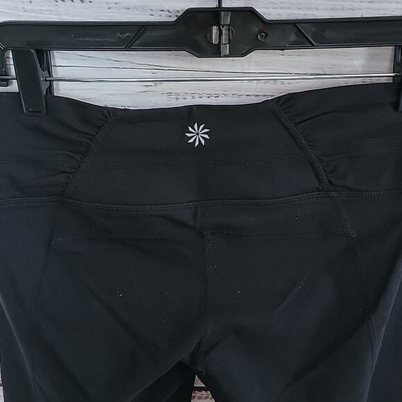 Athleta Black Ruched Odyssey Balance Capri Womens Active Leggings Size Small - Picture 7 of 11